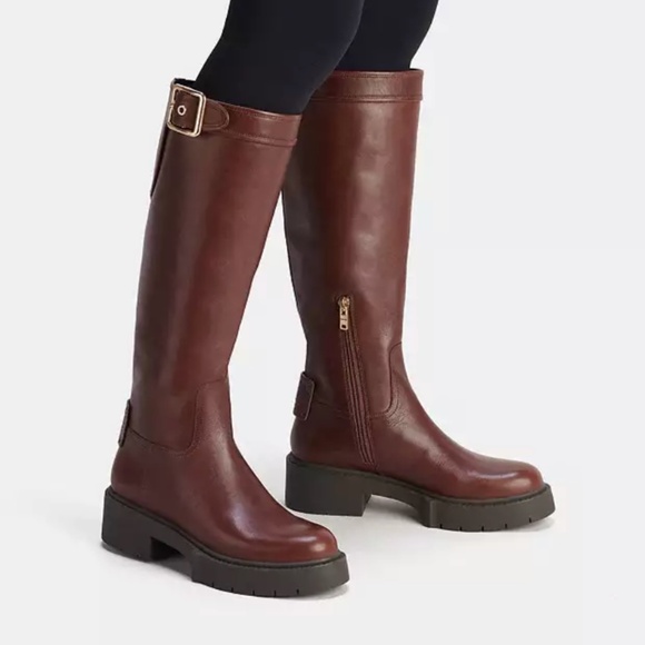 New Coach Walnut Brown Boots - Picture 1 of 4